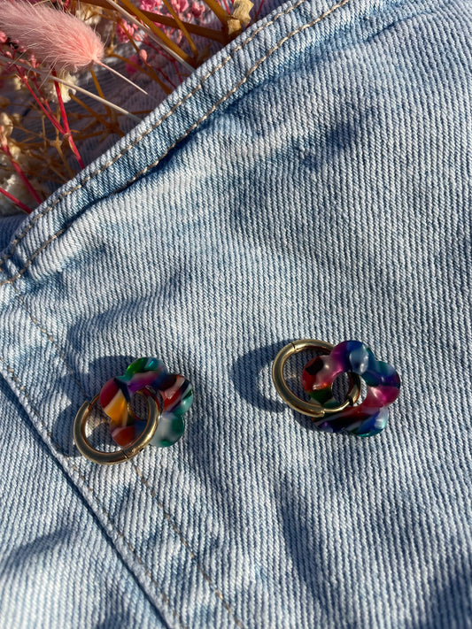 Pampilles Multicolores Foncé Livaya - Boutique e-shop