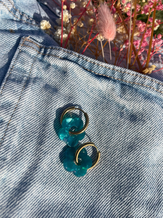 Pampilles Bleu Canard Livaya - Boutique e-shop