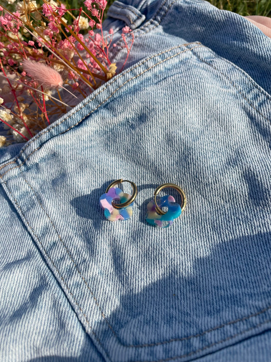 Pampilles Multicolores Zèbre Violet/Bleu Livaya - Boutique e-shop
