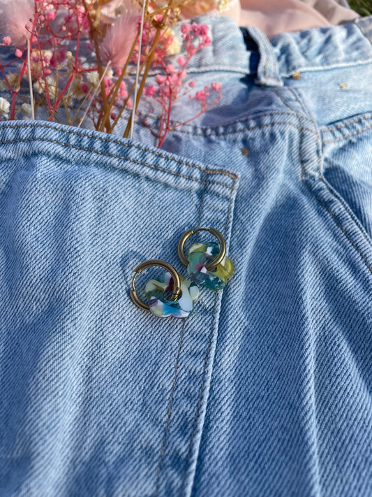 Pampilles Multicolores Vert/Jaune Livaya - Boutique e-shop