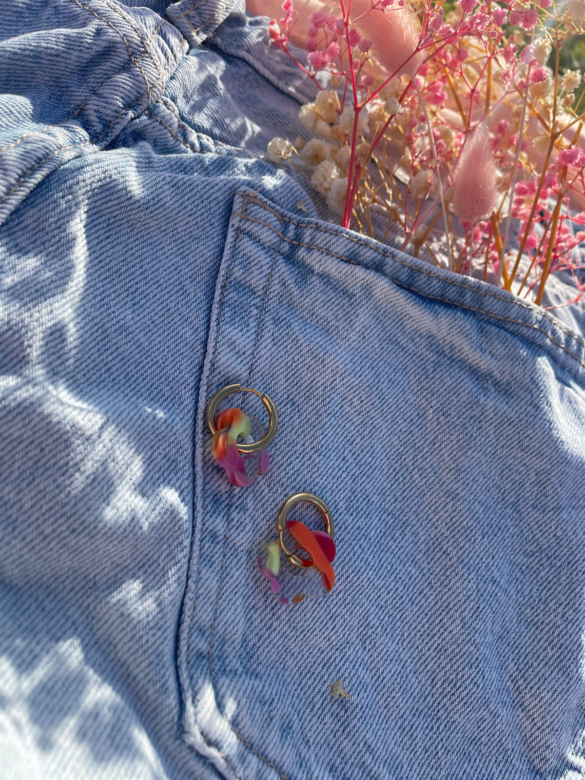 Pampilles Multicolores Orange/Rose Livaya - Boutique e-shop