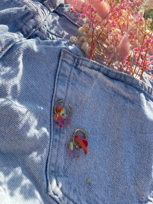 Pampilles Multicolores Orange/Rose Livaya - Boutique e-shop