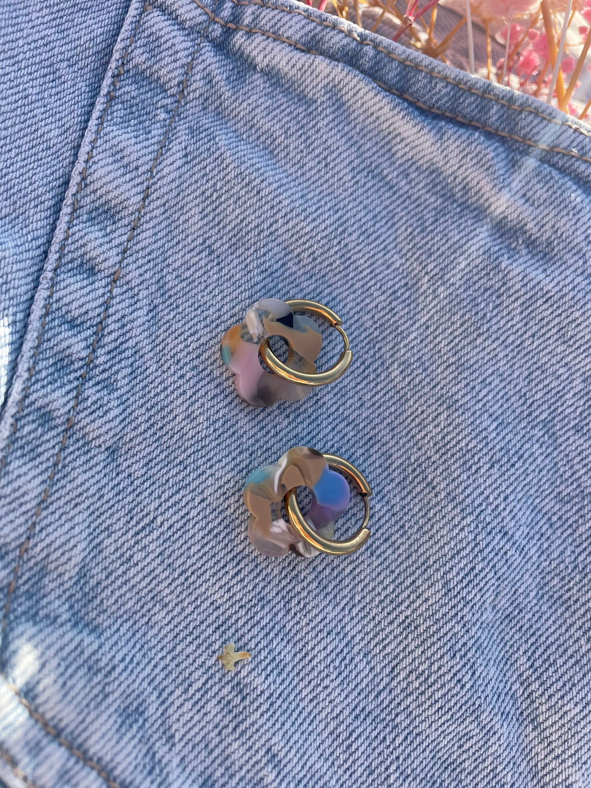 Pampilles Multicolores Marron/Bleu/Rose Livaya - Boutique e-shop